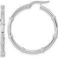 thumbnail image 1 of 14K White Gold Polished Fancy Hoop Earrings (28.68 X 28.94) Made In Italy tf2011w, 1 of 5