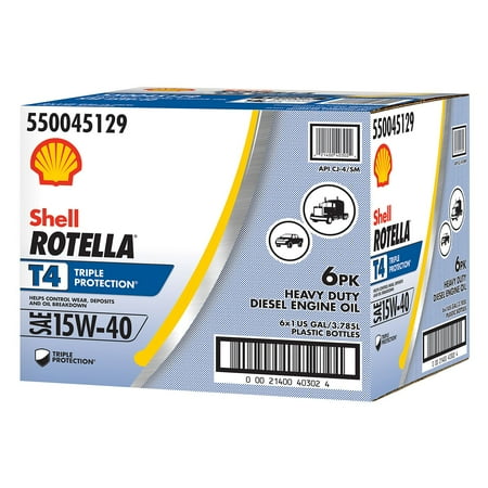 Rotella T4 Triple Protection 15W40 Heavy-Duty Diesel Engine Oil (4-pack / 1 gallon bottles)