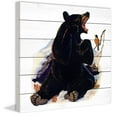 thumbnail image 2 of Marmont Hill "Bear Awakens" Painting Print on White Wood, 2 of 5