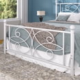 thumbnail image 4 of VECELO Queen Size Metal Bed Frame with Headboard and Footboard, Heavy Duty Platform Bed, No Box Spring Needed, White, 4 of 7