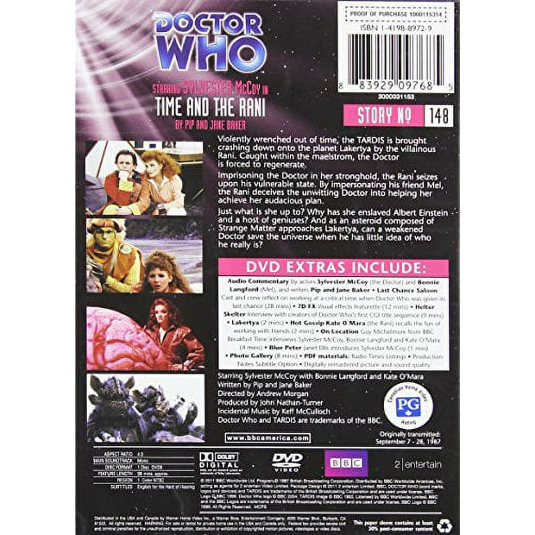 Doctor Who: Time and the Rani NEW SEALED DVD Story no. 148