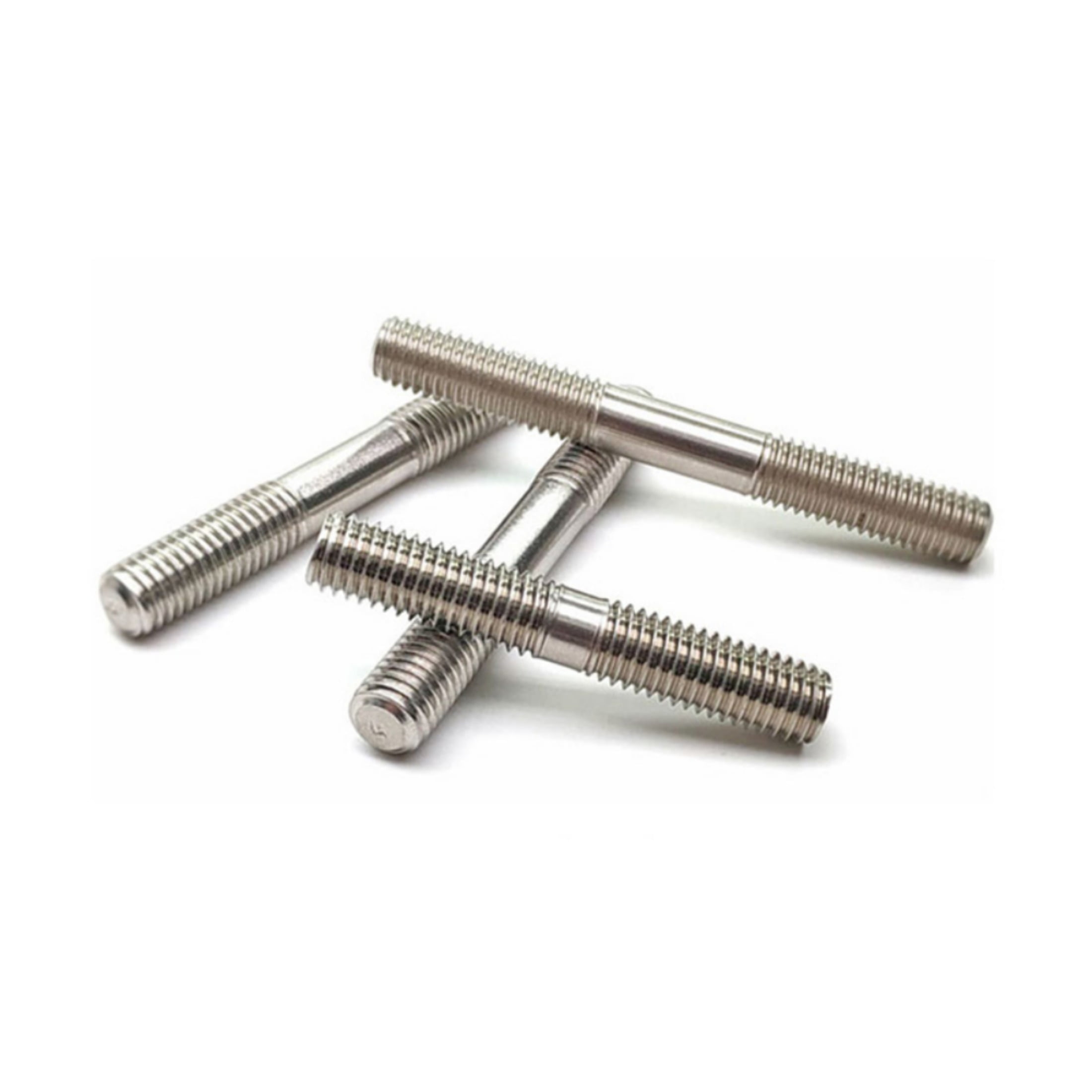 2 Pcs 201 Stainless Steel Double-Ended Threaded Rods Diameter: M12, Length: 170mm.