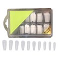 thumbnail image 2 of opvise 96Pcs/Box Seamless Nail Tips Ladder Shape Ultra Thin Water Drop Fold Transparent Frosted Tip for Manicure, 2 of 8