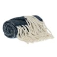 thumbnail image 2 of Super Soft Blue and White Chevron Handloomed Mohair Throw Blanket, 2 of 4