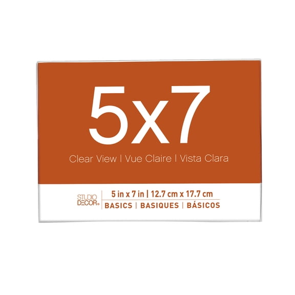 Studio Decor Acrylic Horizontal Bent 5" x 7" Frame, Basics, 24 Pack