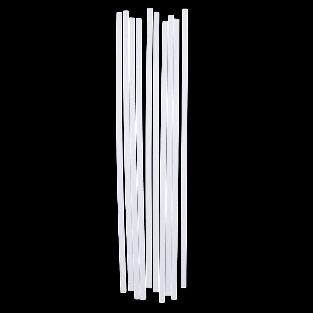 10Pc ABS Plastic Square Tube Pipe for Architectural Model Making Building DIY Sand Table Model Materials 3x3x250mm White