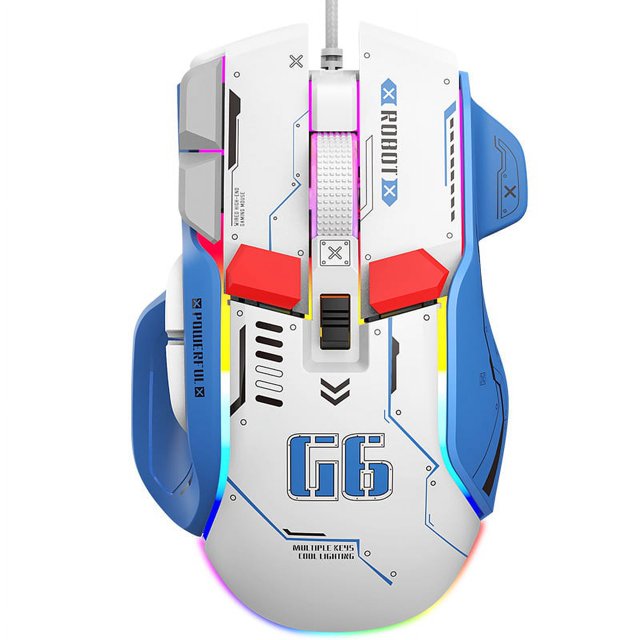 Ratón mecánico con cable y programación macro RGB, colorido y luminoso, para ordenador portátil, juegos de deportes electrónicos