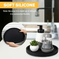 thumbnail image 2 of Silicone Bathroom Tray Round Vanity Tray Decorative Soap Holder Kitchen Countertop Organizer Coffee Table Decor for Candle, Perfume, Plant, 9 Inch, Black, 2 of 7