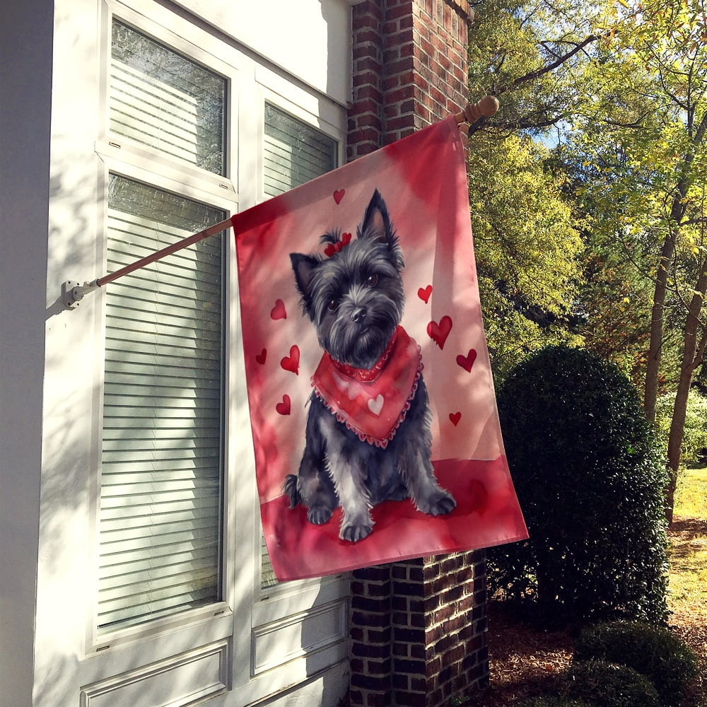 Cairn Terrier My Valentine House Flag 28 in x 40 in