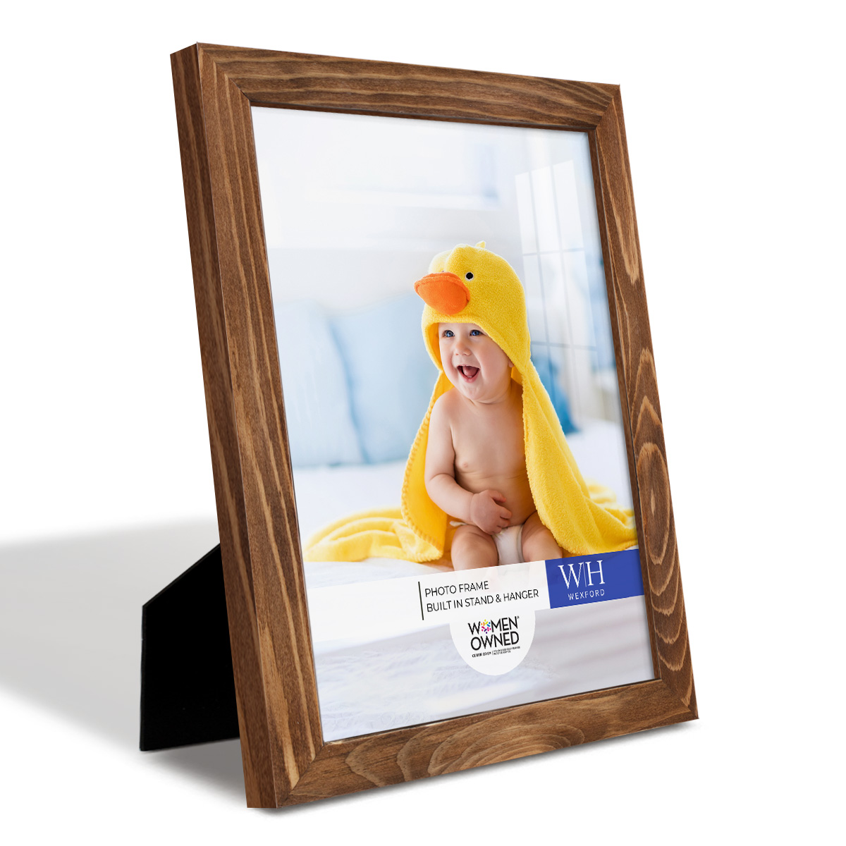 Woodgrain 8 in. x 10 in. Walnut Picture Frame Set (Set of 4)