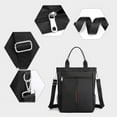 thumbnail image 5 of Laptop Backpack, Briefcases for Men, Black Oxford Fabric Simple Casual Tote Bag with Multiple Pocket and Adjustable Design for Daily Life or Business Trip for Computer for 14 Inc, Small, 5 of 7