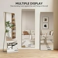 thumbnail image 3 of EDX Full Length Mirror 71"x26" Full Body Mirror Rectangle Free Standing Wall Mounted Leaning Hanging Full body Mirrors, Gold, 3 of 8