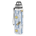 thumbnail image 2 of Bees Daisies Flowers Sports Water Bottle Portable Travel Mug 32oz BPA Free Leak Proof Straw Transparent Tritan for Gym Yoga Cycling Camping, 2 of 7