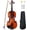 Glossy-1, variant on SolaceHue 4/4 Violin, Full Size Acoustic Fiddle, Matte Finish Beginner Kit with Hard Case, Bow, Rosin, Shoulder Rest, Bridge, Extra Strings