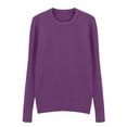 thumbnail image 6 of Bovemsi Sweaters for Women Women'S Autumn And Winter Round Neck Stripe Bottoming Shirt Fashion Versatile Sweater Solid Soft Fall Sweaters, 6 of 8