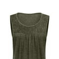 thumbnail image 4 of Innerwin Vest Solid Color Women Tank Tops Vaction Plain Bohemian T Shirts Army Green XXL, 4 of 7