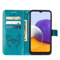 thumbnail image 3 of Case for Samsung Galaxy A22 5G Magnetic Flip Cover Embossing Butterfly Premium Leather, 3 of 5
