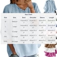 thumbnail image 3 of HOMBOM Womens Cotton Linen Tops 3/4 Sleeve Ruffled Gray Boho V-Neck Embroidered Summer Shirt for Ladies Casual Loose Blouse, 3 of 9