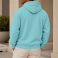 thumbnail image 5 of HAJWOH Hoodies For Men Long Sleeve Pullover Vintage Breathable With Kangaroo Pockets Solid Comfy Hood, 5 of 5