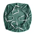 thumbnail image 3 of Fundas elásticas de jacquard para silla de ordenador de oficina, extraíbles y lavables. Verde oscuro, 3 of 8