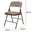 thumbnail image 6 of Hampden Furnishings Bernadine Collection Fabric Padded Folding Chair, Walnut, Pack of 4, 6 of 7