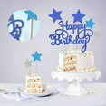thumbnail image 3 of Adornos para tartas con forma de estrella, confeti, globo, para niñas, niños y mujeres, 12 unidades, 3 of 5