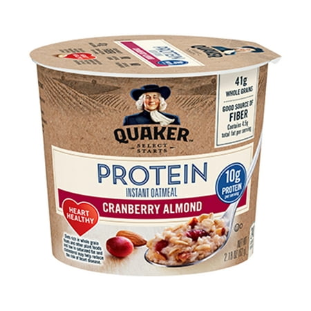 ((Use By 12 /11 /2023Quaker Select Starts New Cranberry Almond Protein Instant, 2.18 Oz., 12 Count
