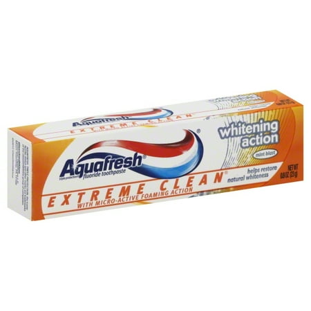 Aquafresh Extreme Clean Whitening Mint Experience Toothpaste, .8 oz