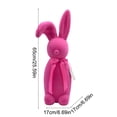thumbnail image 3 of YingYouFu Easter Decorations Flocked Bunnies Figurine with Bow tie Flocking Rabbit Tabletop Ornament for Easter Centerpieces for Spring Table Decor, Party Supplies Home Party Office(Bright Colors), 3 of 6