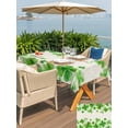 thumbnail image 6 of 52x70 Inch Outdoor Tablecloth with Umbrella Hole Zipper Rectangle St. Patrick's Day Rectangular Tablecloths Outside Waterproof Watercolor Lucky Clovers Green Rustic Patio Table Cover for Picnic Party, 6 of 8
