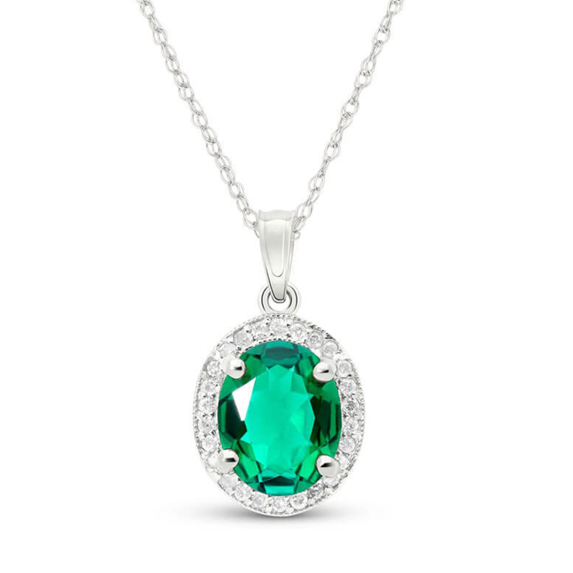 Galaxy Gold 14K Solid Gold 2.04 Carat Natural Diamond Pendant Necklace for Women - White Gold Fine Jewelry