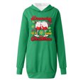 thumbnail image 1 of WEAIXIMIUNG Sweatshirts pour Femmes Décontracté Col Rond Poche Imprimé Verre de Noël Hoodie, 1 of 3