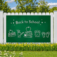 thumbnail image 6 of Chalk Style Back to School Banner with School Supplies Elements Background Party Decorations Photography Props Classroom Decor School Event Decorations Backdrop, 6 of 8