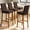 Coffee, variant on 4 Pack Stretch Bar Stool Slipcover, Dining Chair Cover, Elastic Jacquard Fabric Protector for Counter Height Bar Stools with Backrest(Khaki)