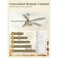 thumbnail image 5 of 48 Inch Farmhouse Ceiling Fan with Light and Remote Control, Quiet 6-Speed Reversible DC Motor, 5 Reversible Dual-Finish Blades, Redwood Nickel, for Indoor Use, 5 of 6