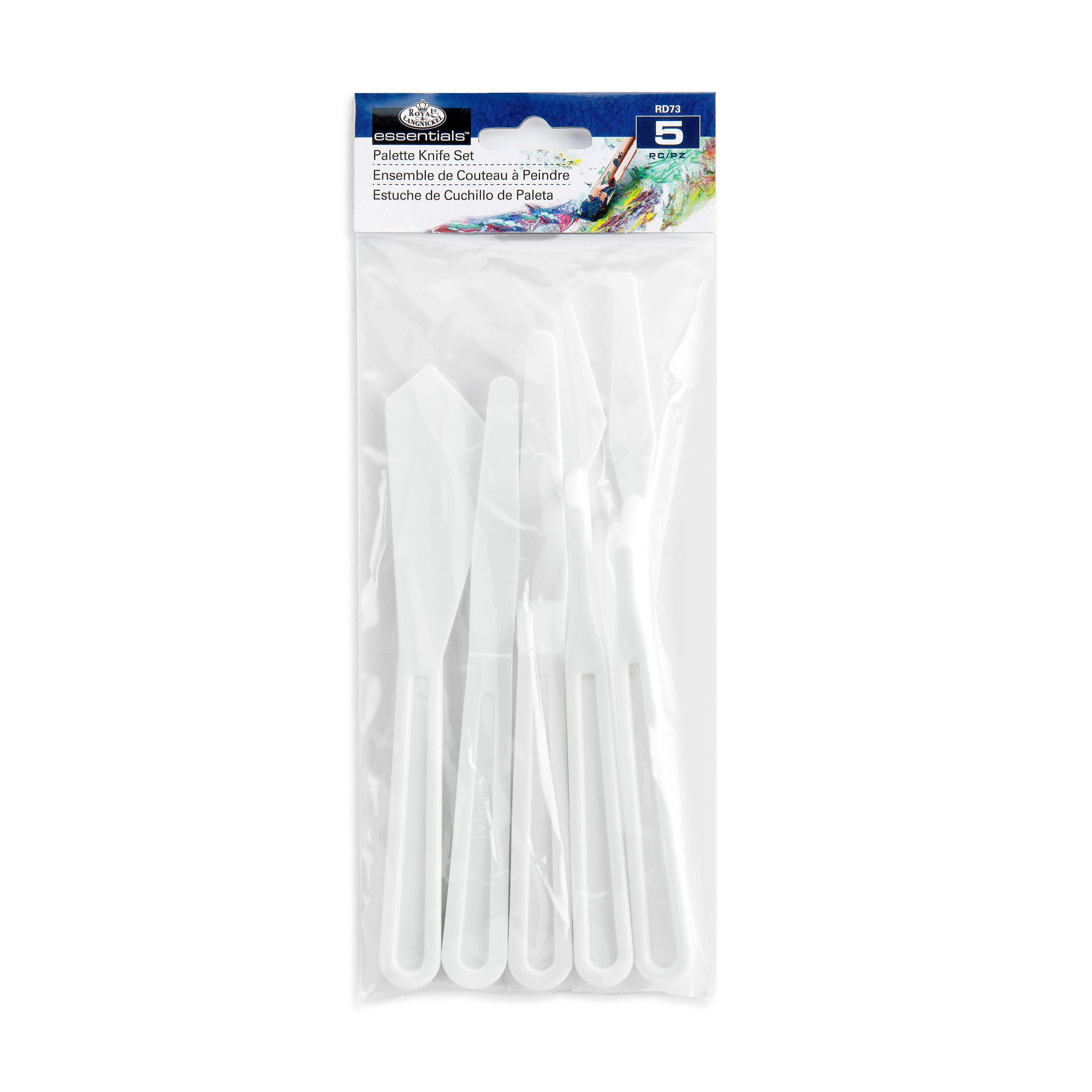 Royal & Langnickel 5 Piece Plastic Palette & Knife Set Royal & Langnickel 5 Piece Plastic Palette & Knife Set