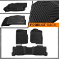 thumbnail image 4 of 3Pcs Floor Mats TPE All Weather Full Cover Protection Black Fit for 2007-2013 Chevy Silverado/2007-2014 GMC Sierra 1500, 4 of 10