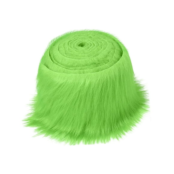 Faux Fabric Costume Soft Shaggy Fabric for Clothing Dwarf Decoration Green