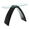 thumbnail image 3 of Furniture of America Pelletoni Contemporary Glass Top Sofa Table in Black, 3 of 6