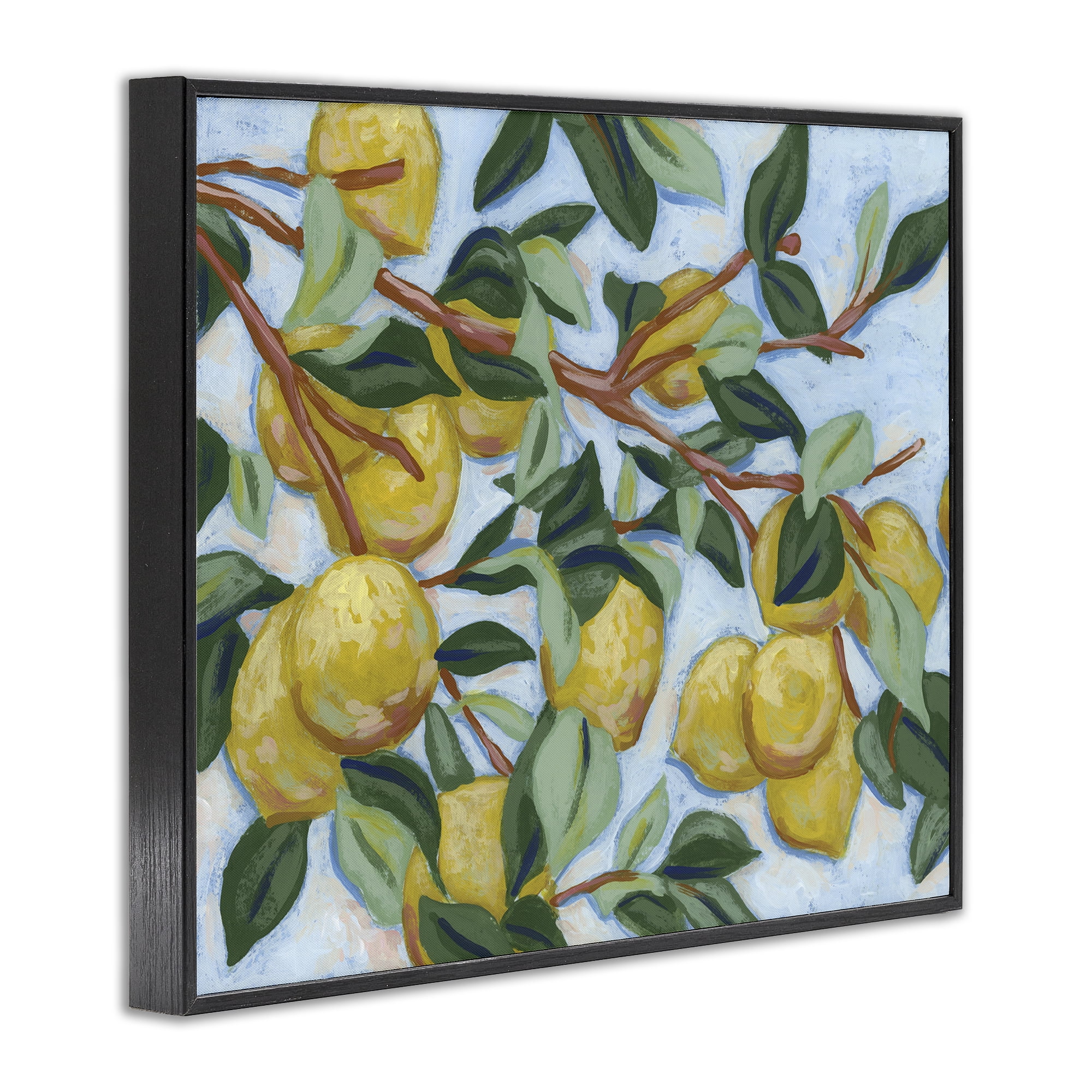 Stupell Industries Sunshine Citrus Tree Black Framed Giclee Art, design by June Erica Vess