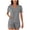 Gray women's 2 piece shorts set a1, variant on Women's 2 Piece Shorts Set Casual Summer Yoga Workout Outfits V Neck Short Sleeve Tshirt Elastic Waisted Shorts Solid Basic Lounge Sets Tracksuits Travel Airport Clothes, Purple XL