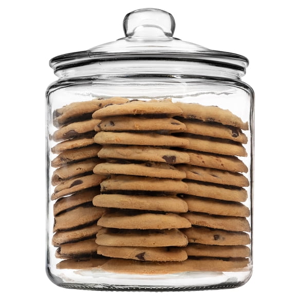 Tarro de vidrio para galletas KitchenToolz de 1 galón hermético con tapa