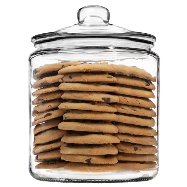 Tarro de vidrio para galletas KitchenToolz de 1 galón hermético con tapa
