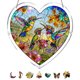 thumbnail image 1 of Acrylic Heart-shaped Puzzle Wind Chime Pendant 94-Piece Puzzle Porch Garden Wind Chime, 1 of 9
