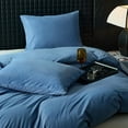 thumbnail image 4 of Light Blue Flannel Velvet Duvet Cover Queen Size Duvet Cover Bedding Sets, 3pcs Ultra Soft Luxury Textured Modern Crystal Velvet Duvet Covers with Zipper Closure(Light Blue, Queen), 4 of 7