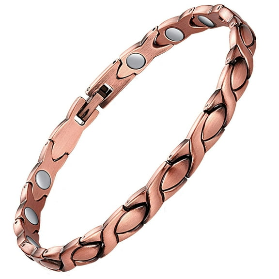 Wollet Copper Magnetic Bracelets for Women, Pure Copper Jewelry (COB-0089Q)