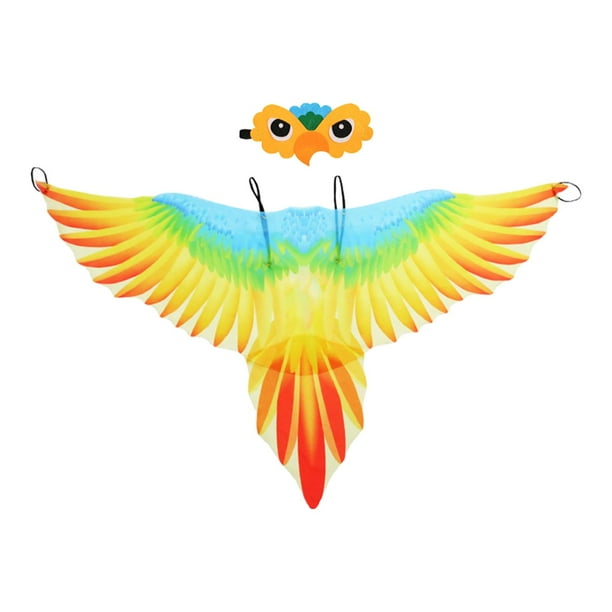 Conjunto de disfraz de pájaro para niños, disfraz de Halloween para niños, chal, capa, capa con alas para Naranja Yuyangstore Traje de actuación