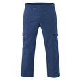 thumbnail image 4 of EIMELI Men Straight Pants Middle Waist Loose Slimming Side Pockets Casual Party Sports Running Trousers, 4 of 6