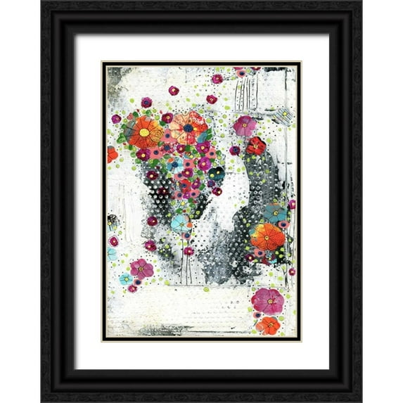 Ogren, Sarah 18x24 Black Ornate Wood Framed with Double Matting Museum Art Print Titled - Floral II