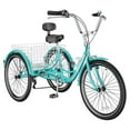 thumbnail image 2 of 24"/26'' Adult Tricycles for Women, Men with Big Basket, 7 Speed 3 Wheel Bikes for Adults, Low-Step Through Frame Tricycle for Adults Seniors, Stable and Safe, 2 of 11